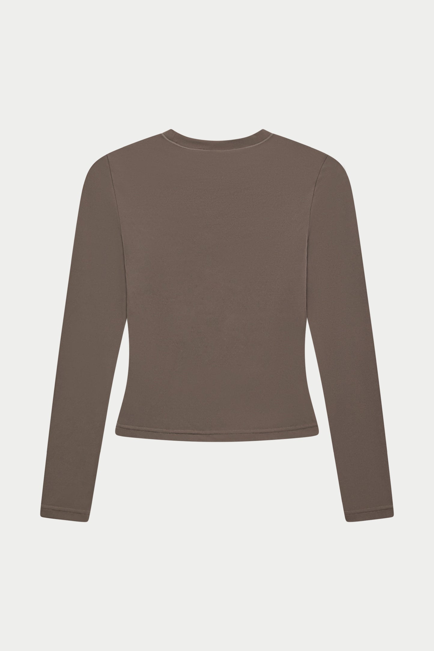 SCULPTING STRETCH LONG SLEEVE TOP - COCOA