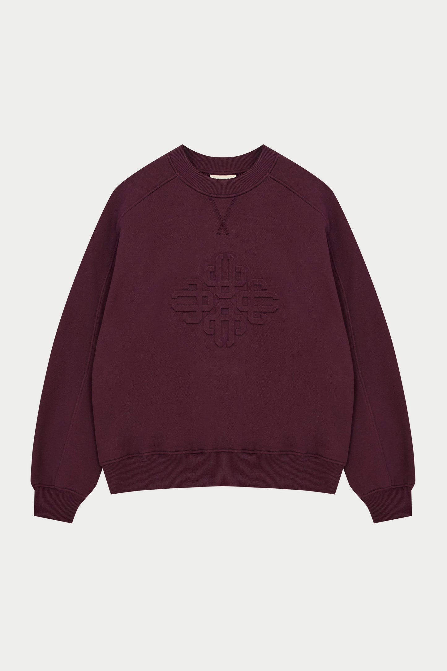 EMBOSSED SWEATSHIRT - PLUM
