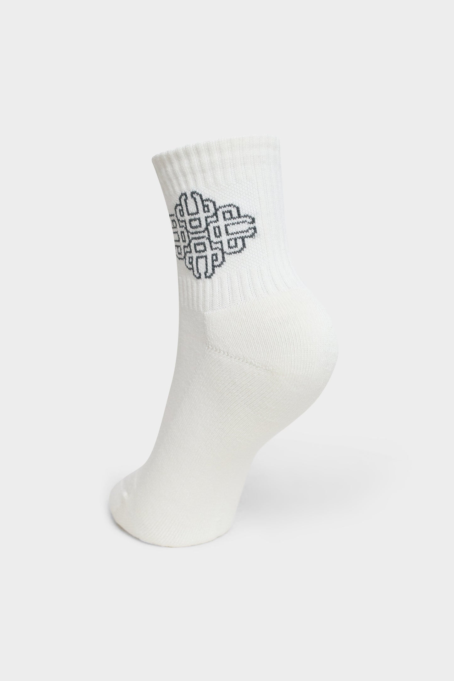 EMBLEM OUTLINE SOCKS - OFF WHITE