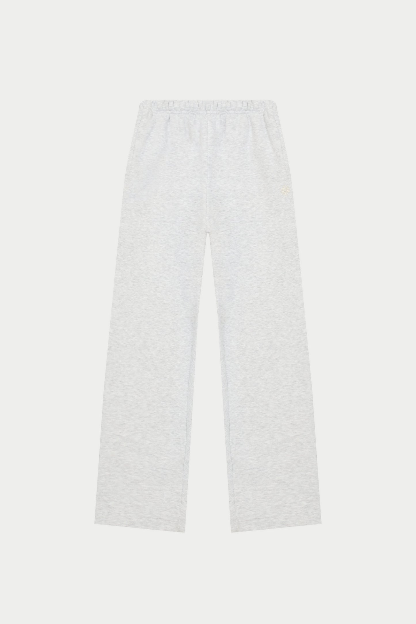 EMBROIDERED CREST RELAXED JOGGERS - GREY MARL