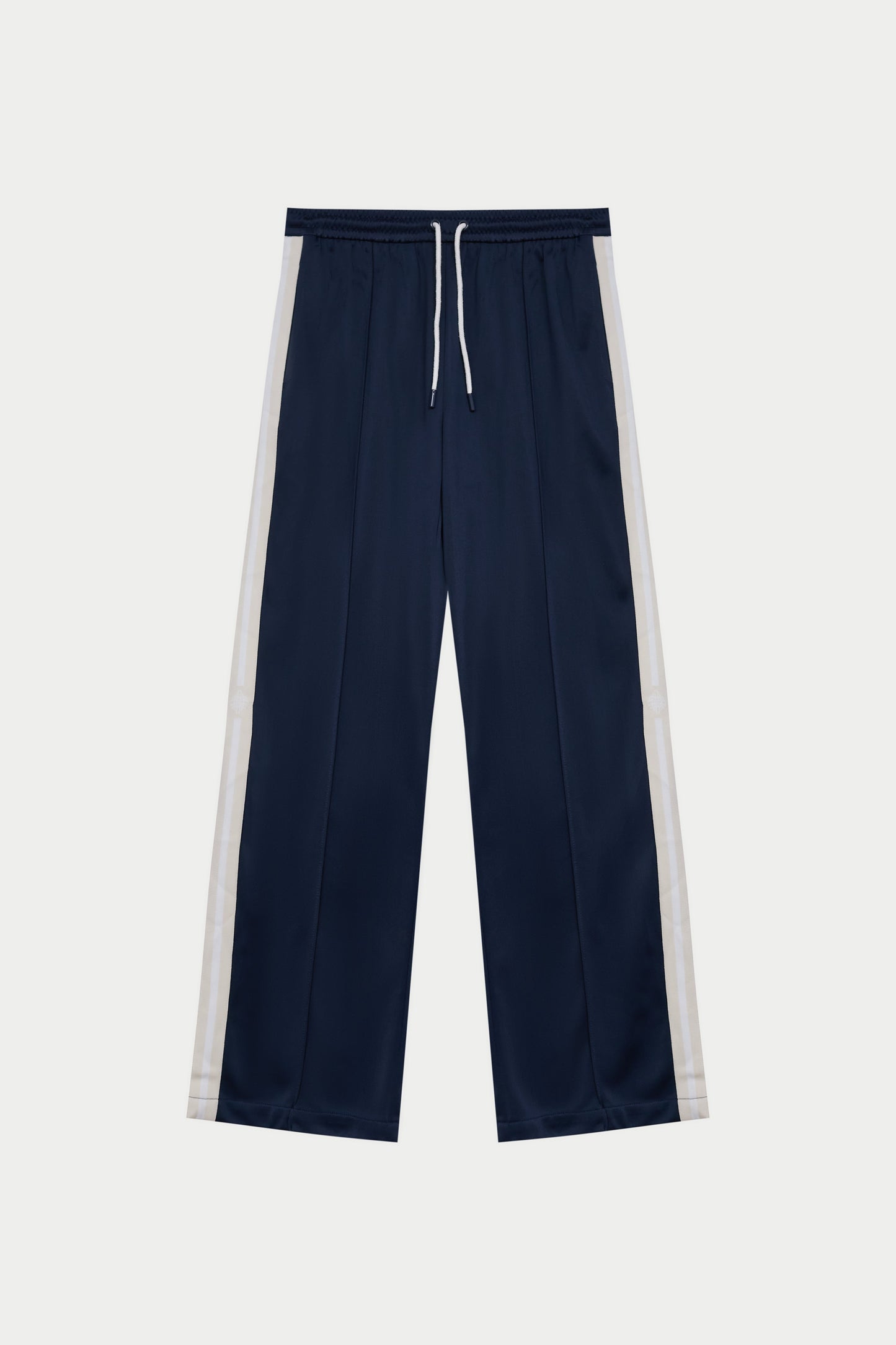 SIDE STRIPE WIDE LEG JOGGERS - NAVY