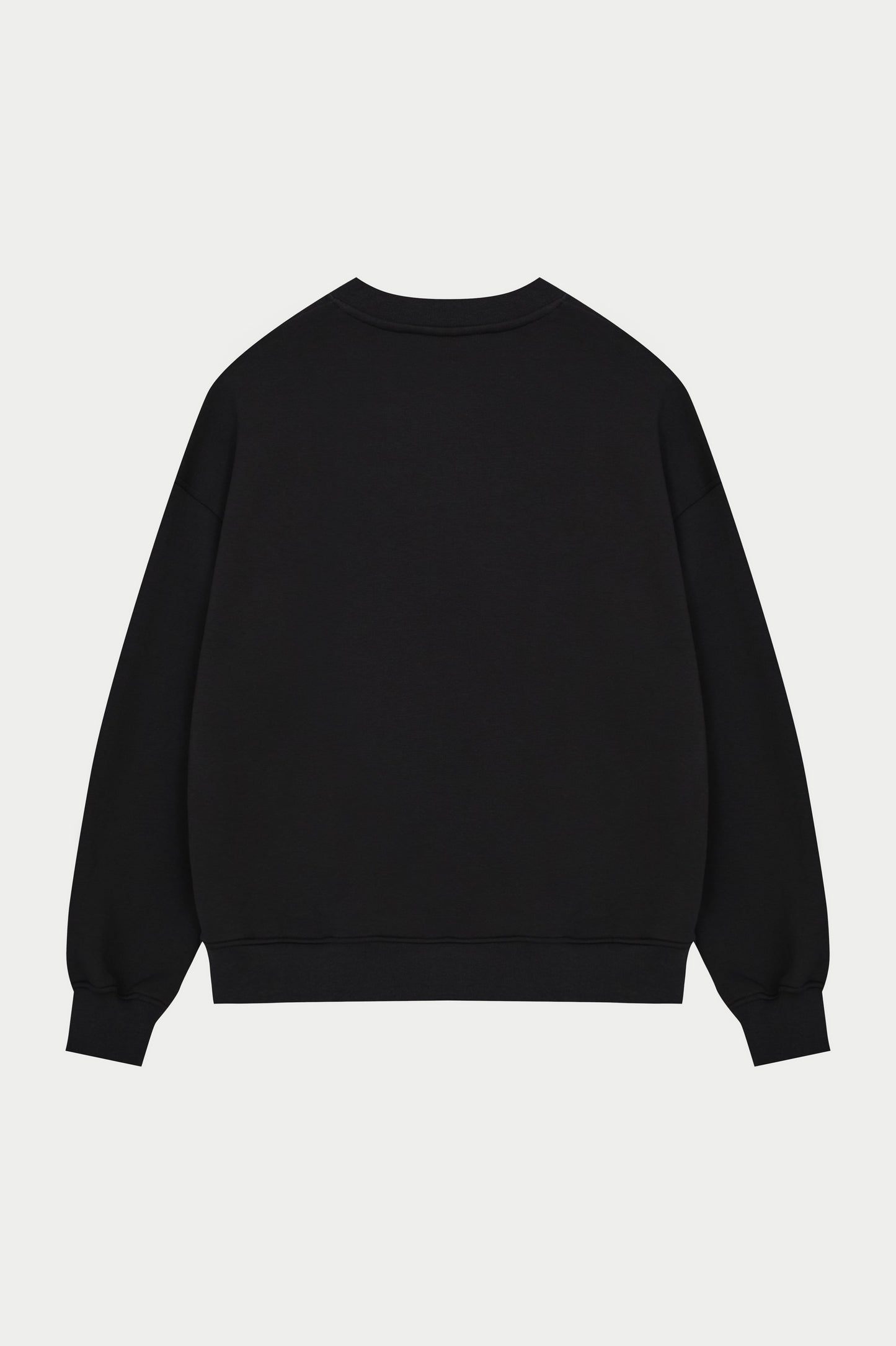 EMBLEM EMBROIDERED SWEATSHIRT - BLACK
