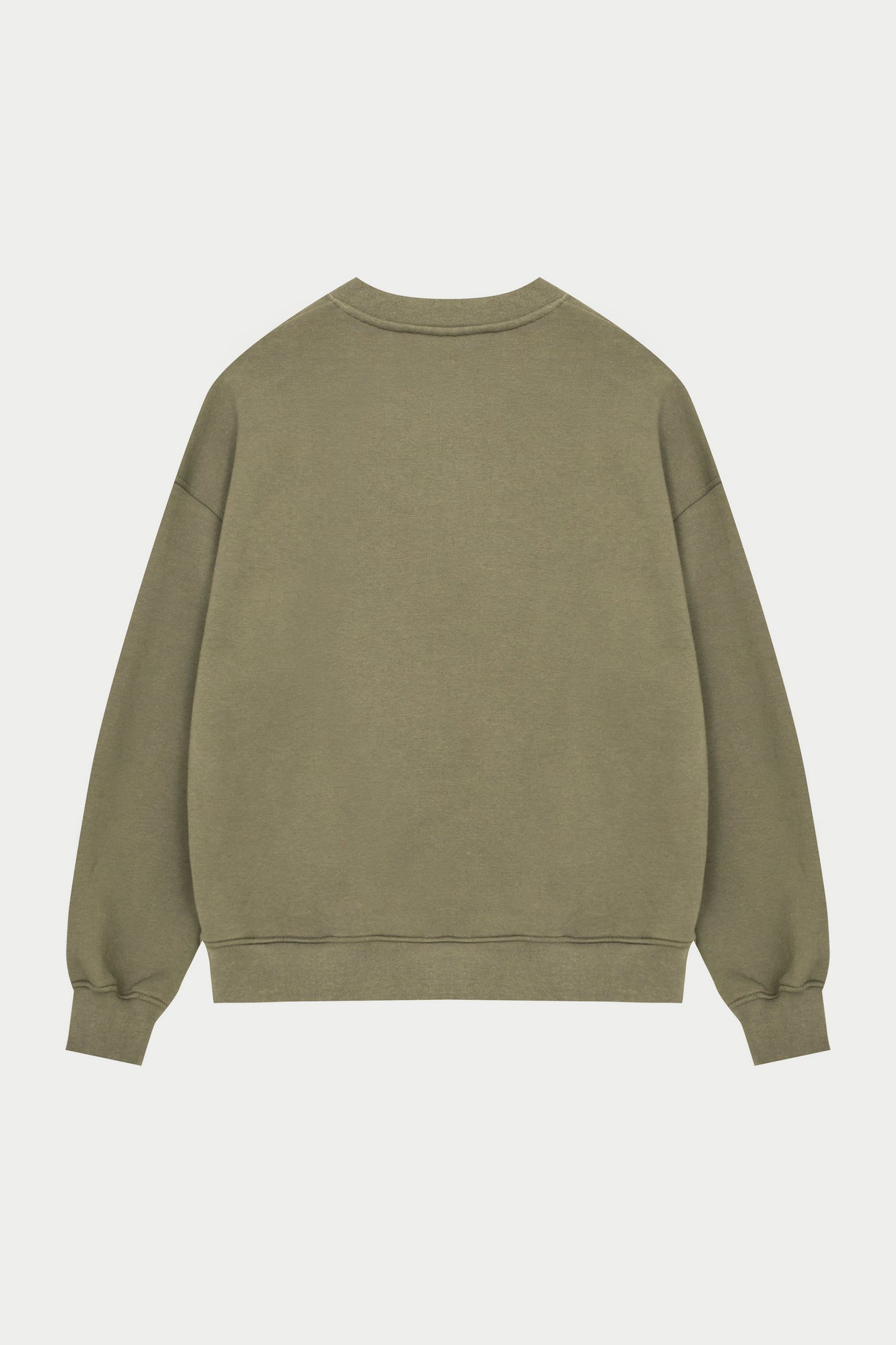EMBLEM EMBROIDERED SWEATSHIRT - KHAKI
