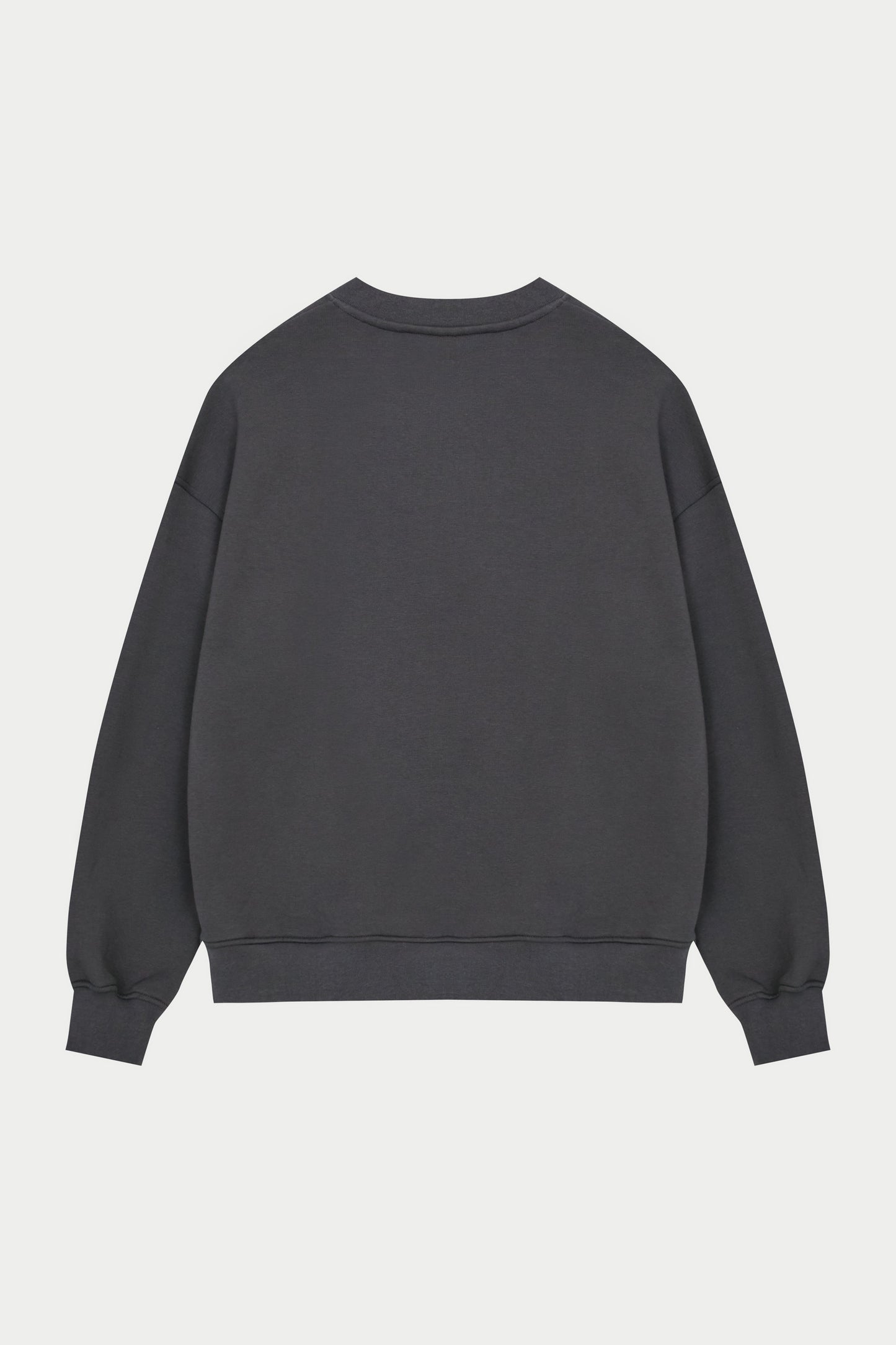 EMBLEM EMBROIDERED SWEATSHIRT - CHARCOAL