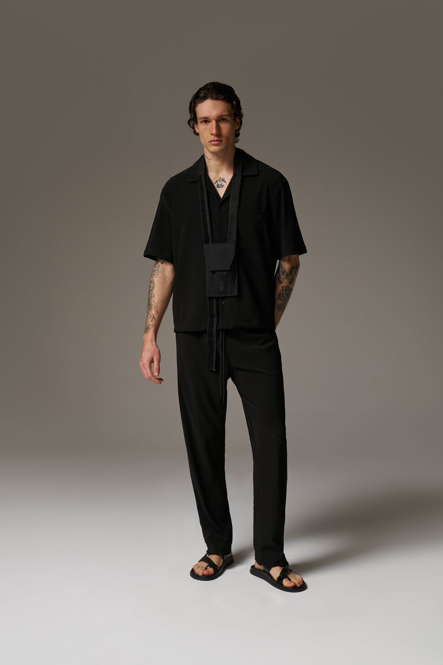 RIBBED TROUSERS - BLACK