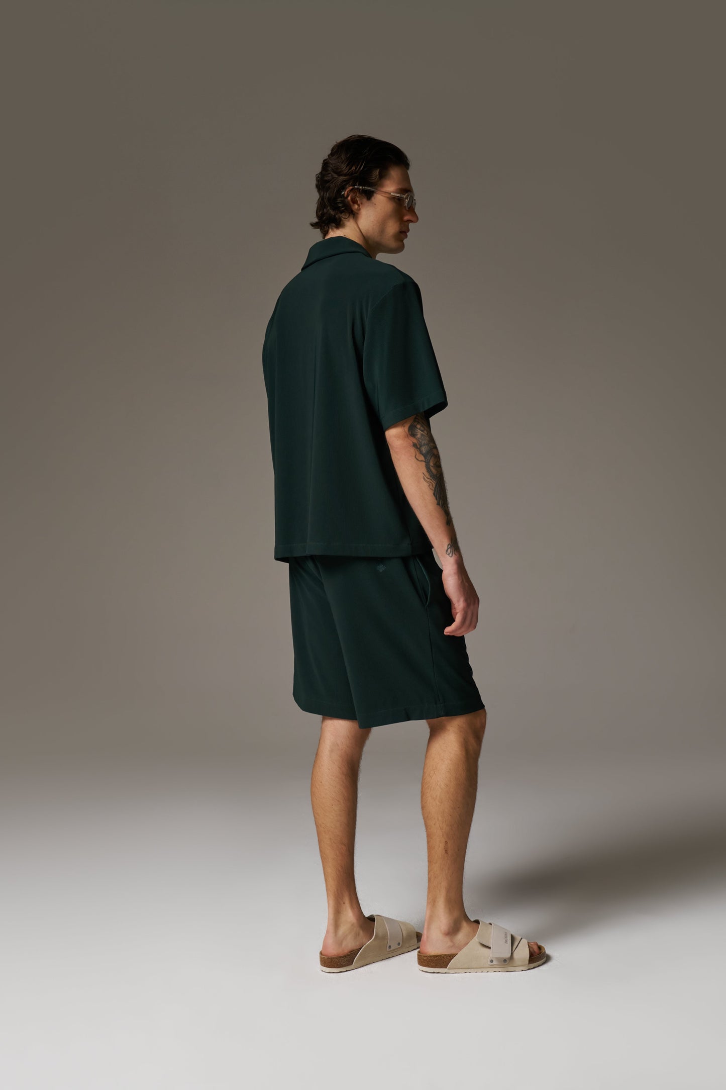RIBBED SHORTS - GREEN