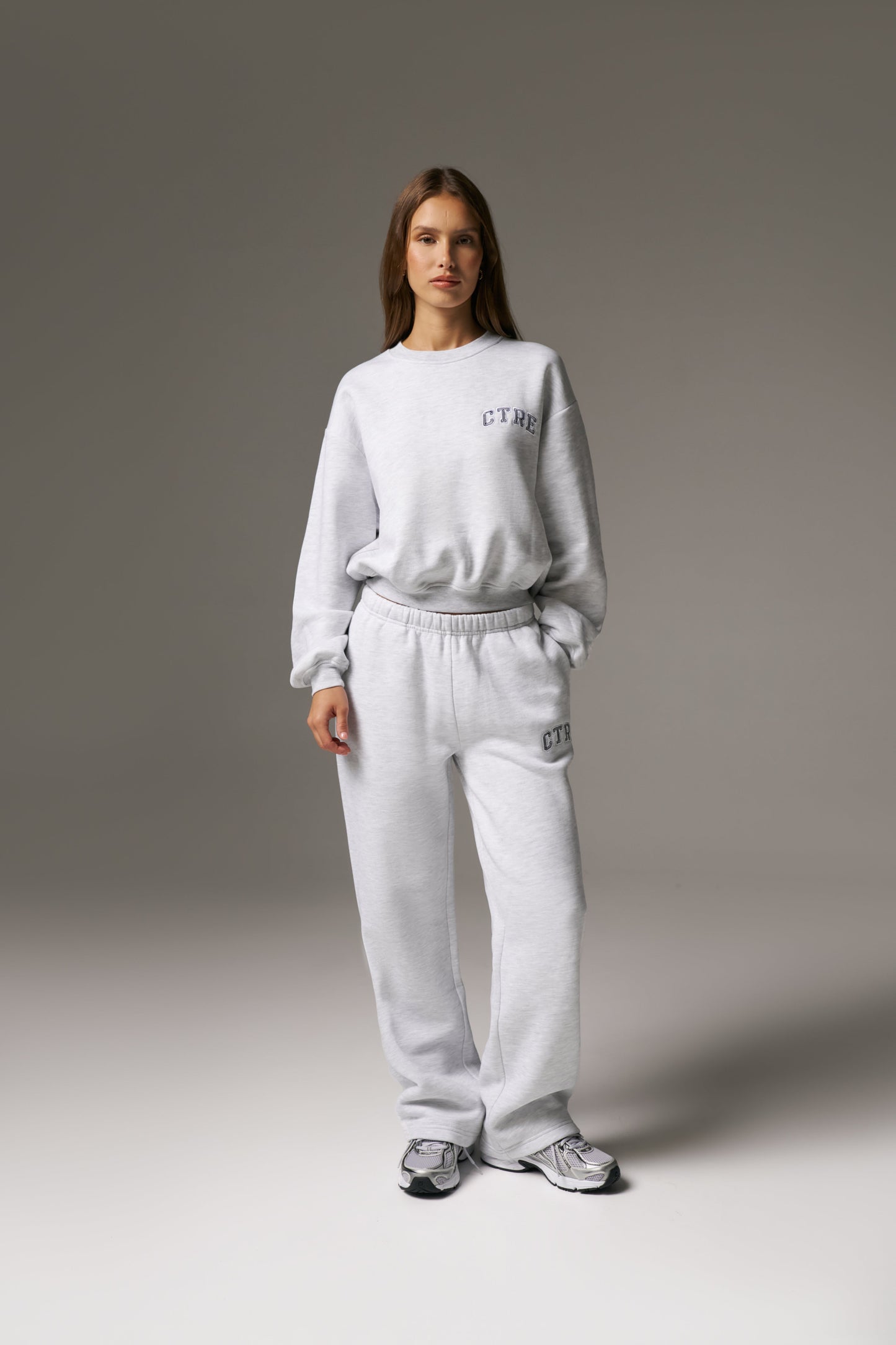 CTRE STRAIGHT LEG JOGGERS - GREY MARL