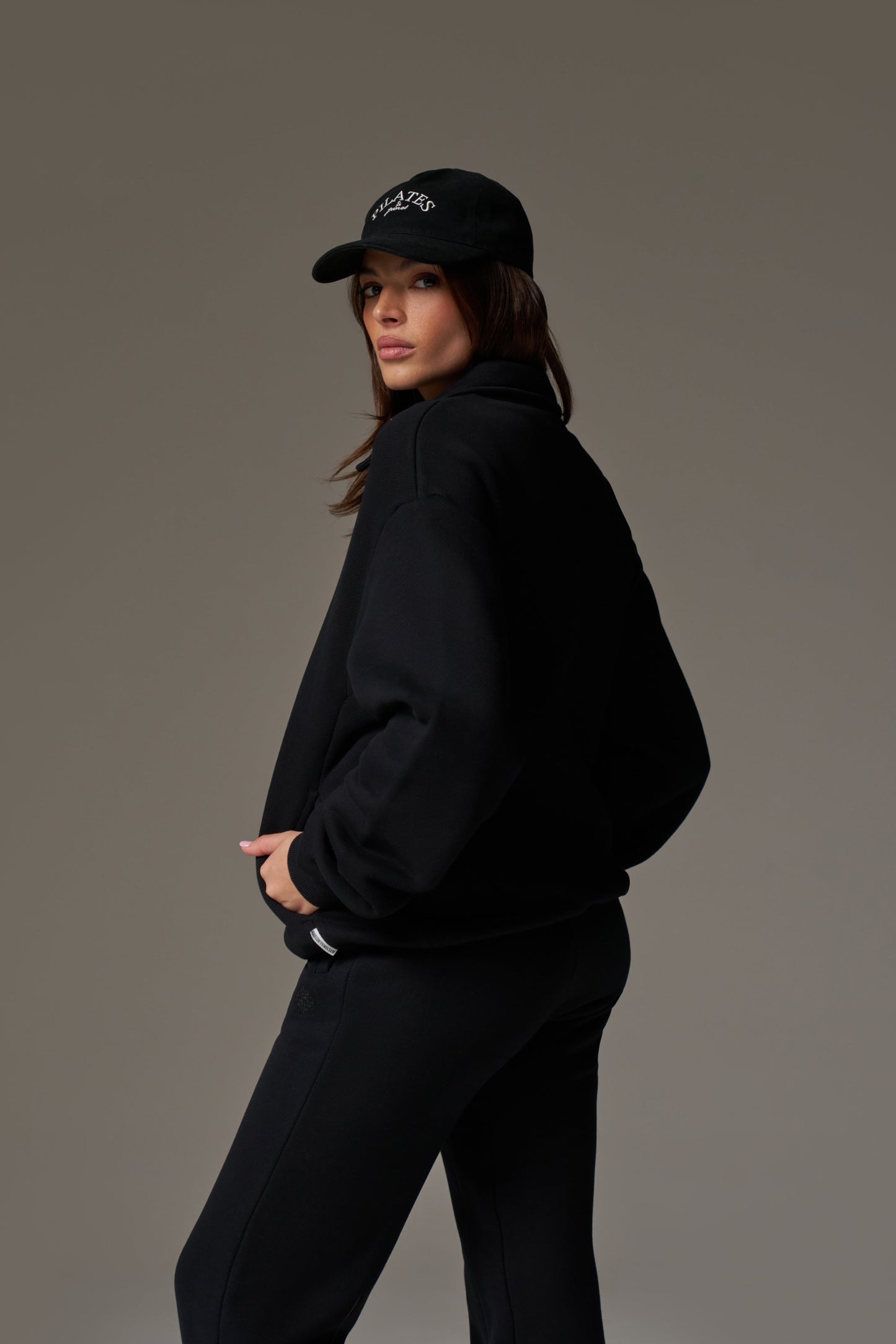 LAUNDERED CLASSICS POLO SWEATSHIRT - WASHED BLACK