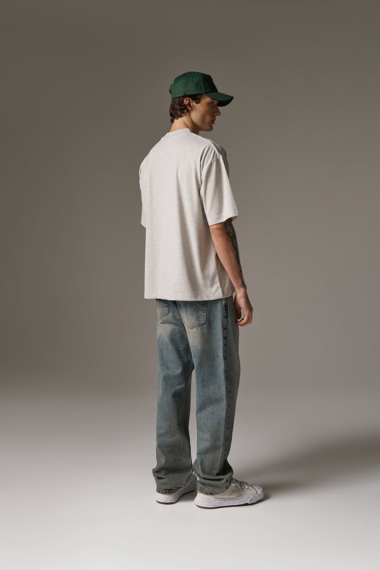 MONOGRAM T-SHIRT - GREY MARL