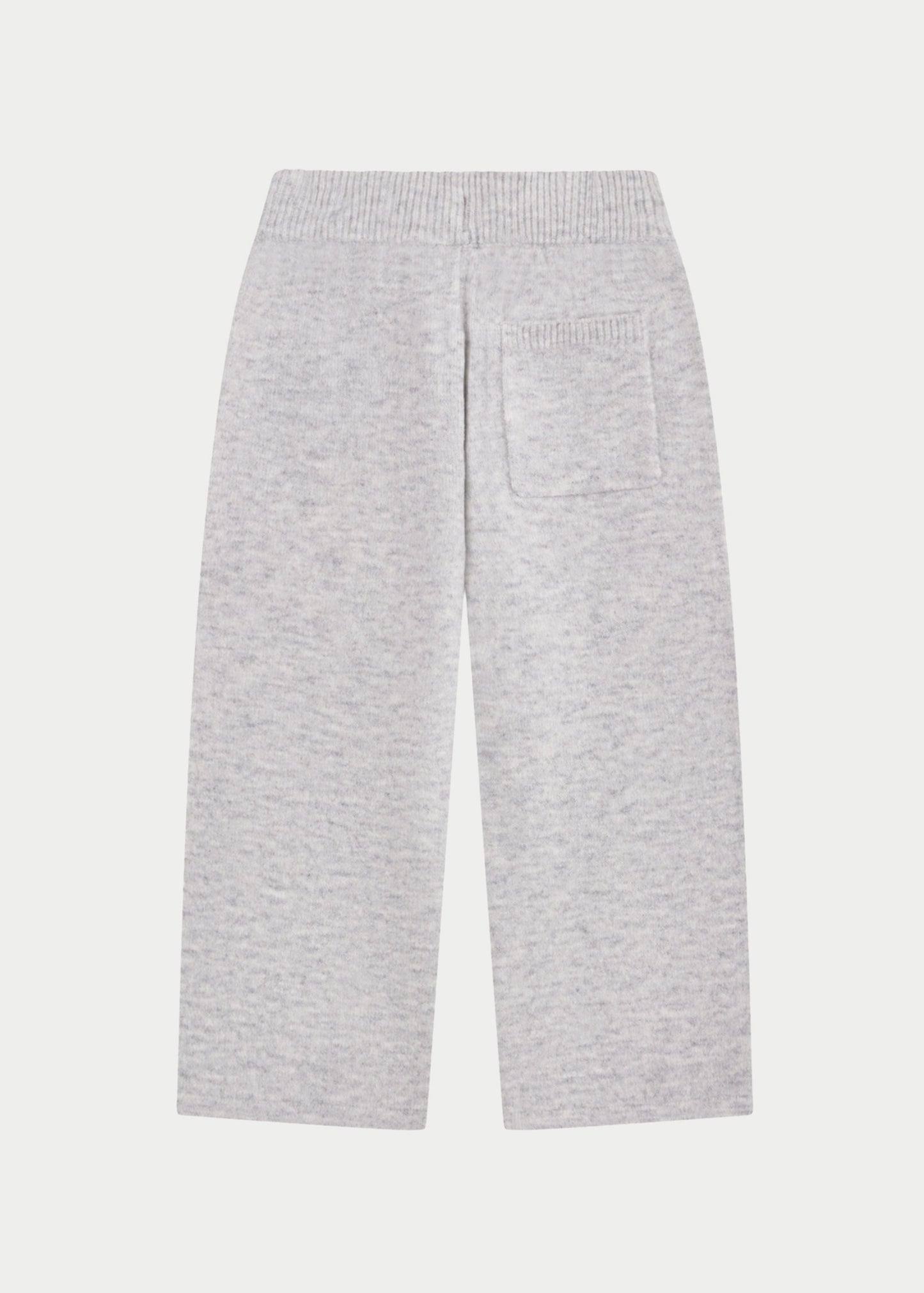Junior Monogram Emblem Fluffy Knit Joggers Marl in Grey
