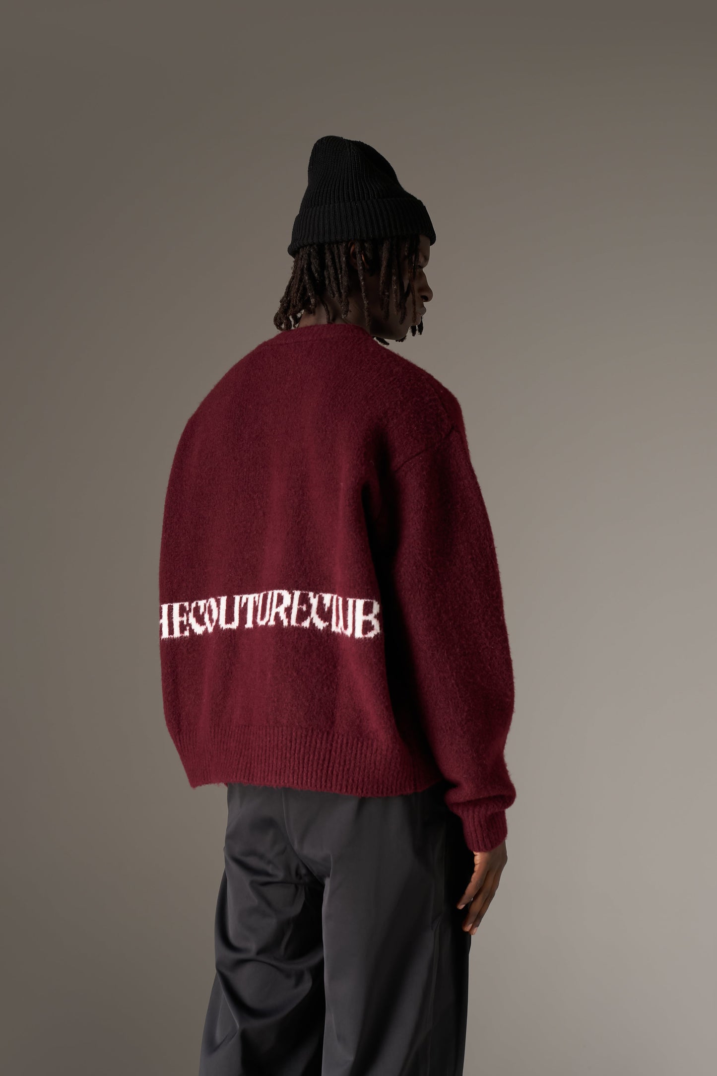 COPYRIGHT BRUSHED KNIT JUMPER - BURGUNDY