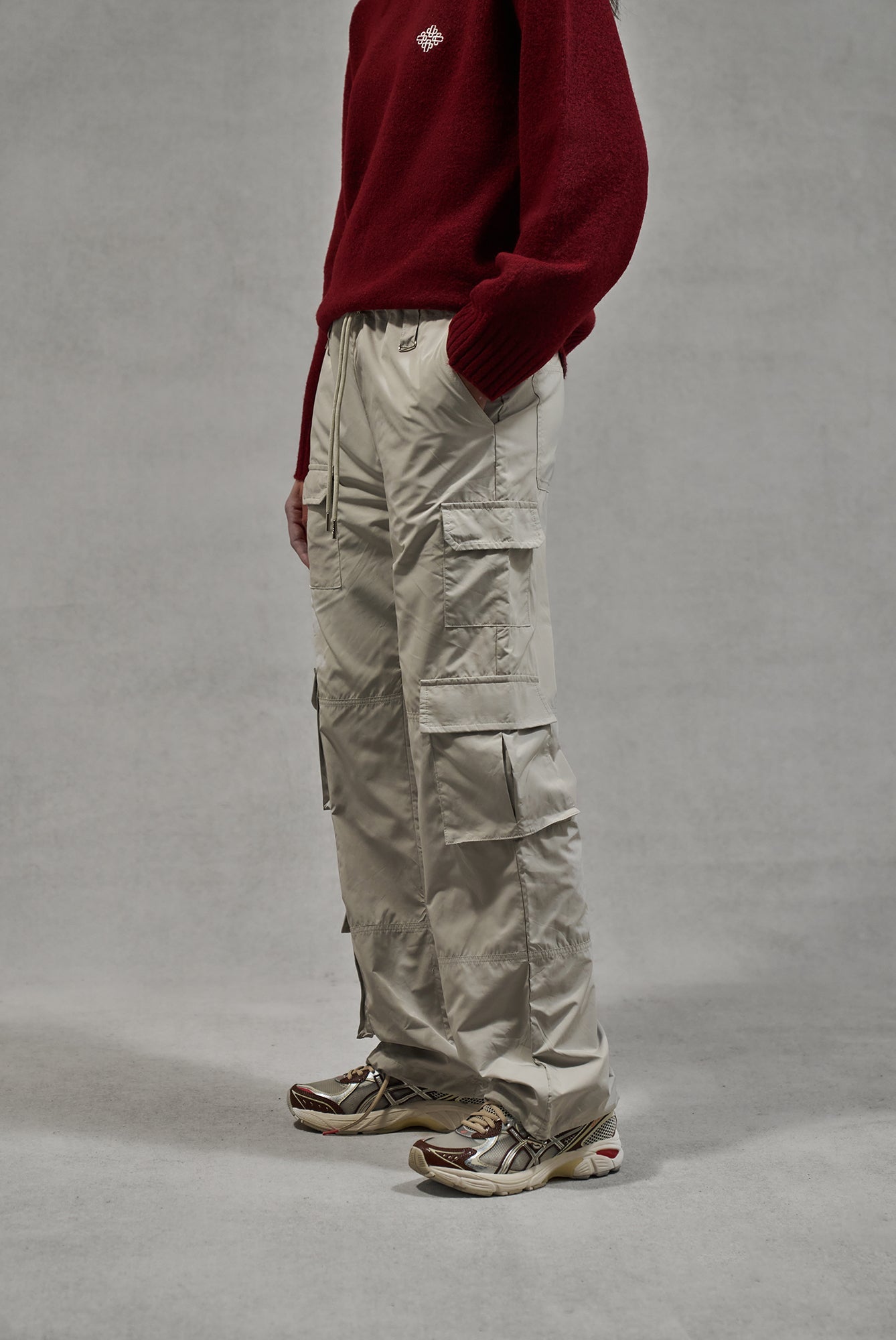 MULTI POCKET OVERSIZED CARGOS - GREY