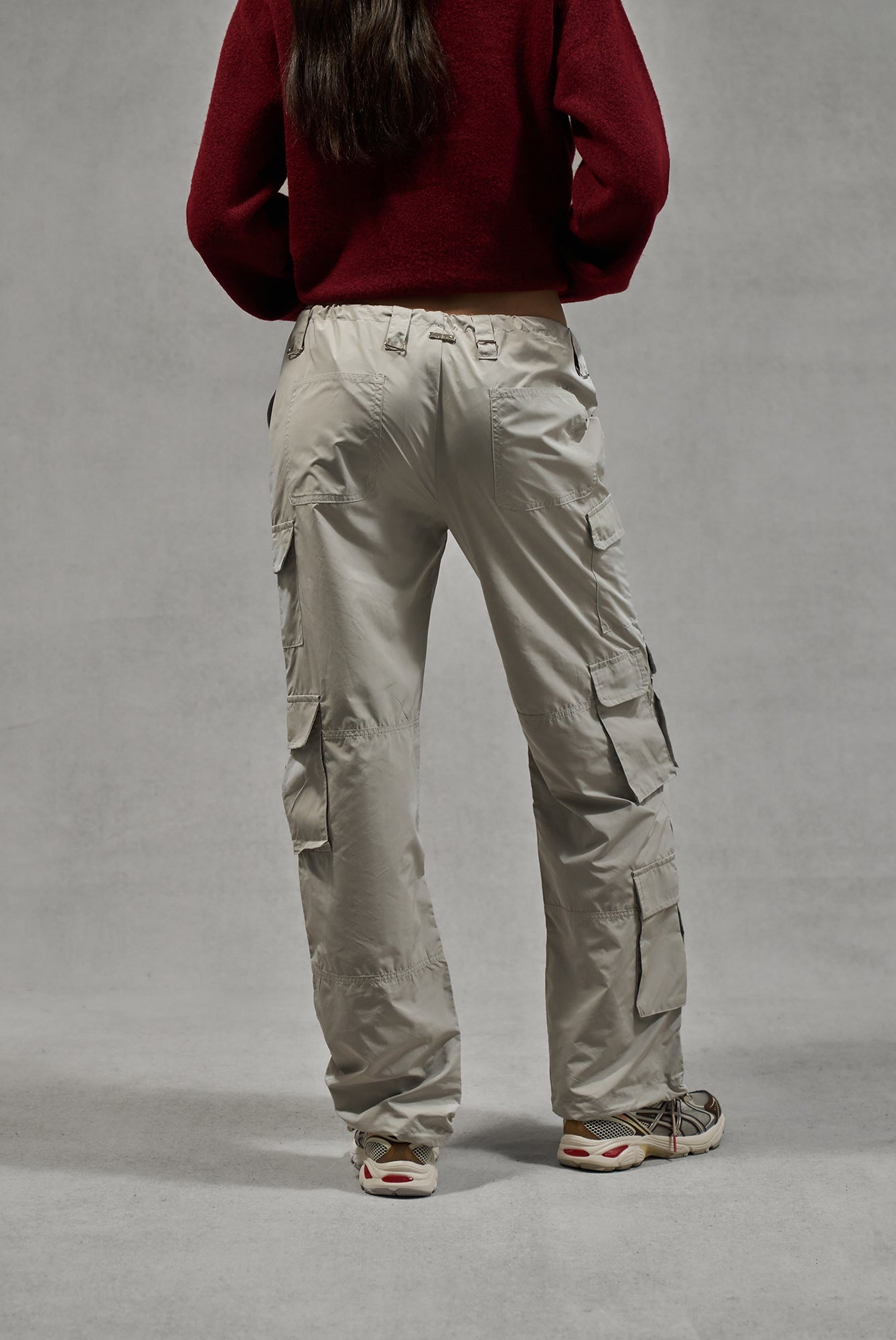 MULTI POCKET OVERSIZED CARGOS - GREY