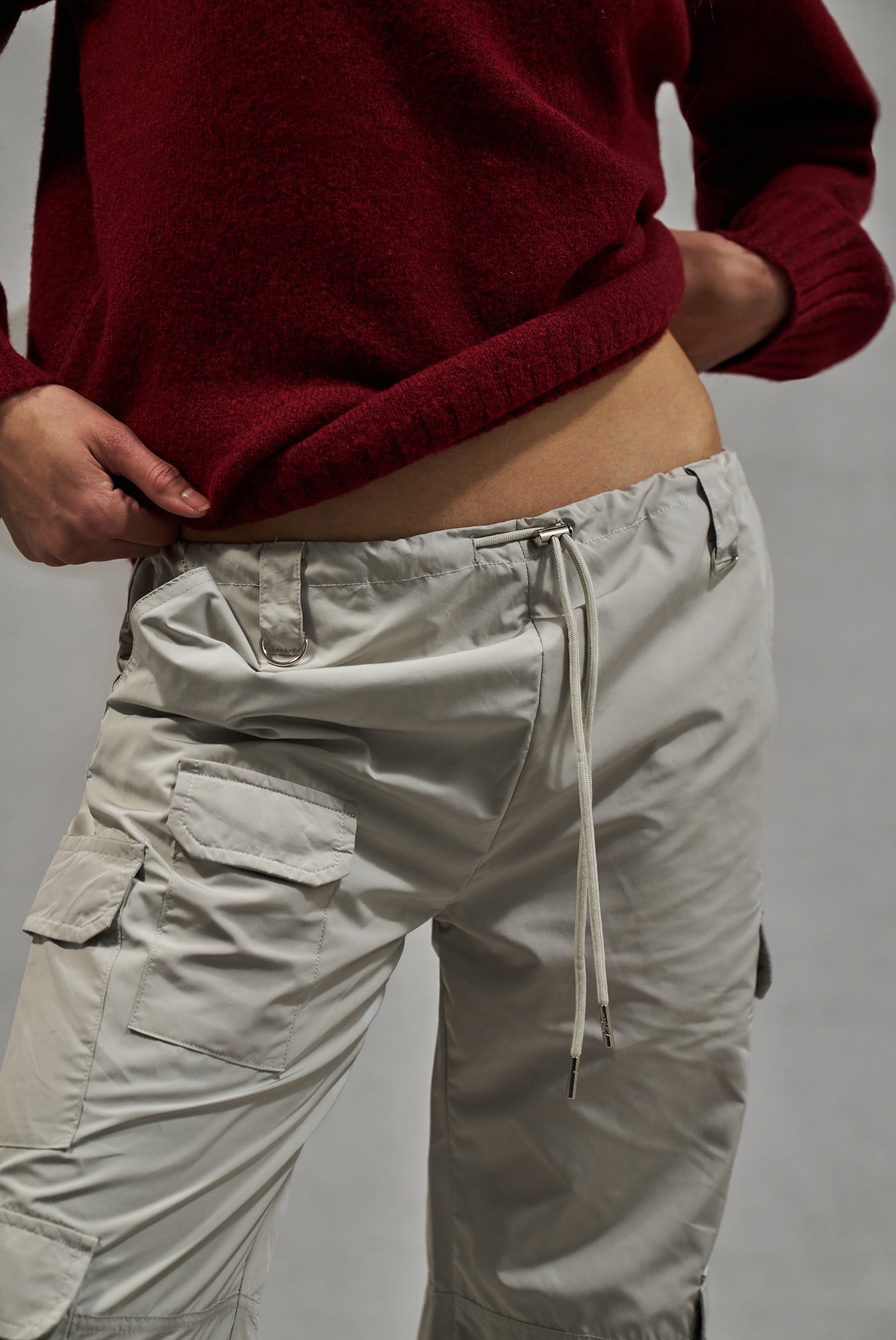 MULTI POCKET OVERSIZED CARGOS - GREY