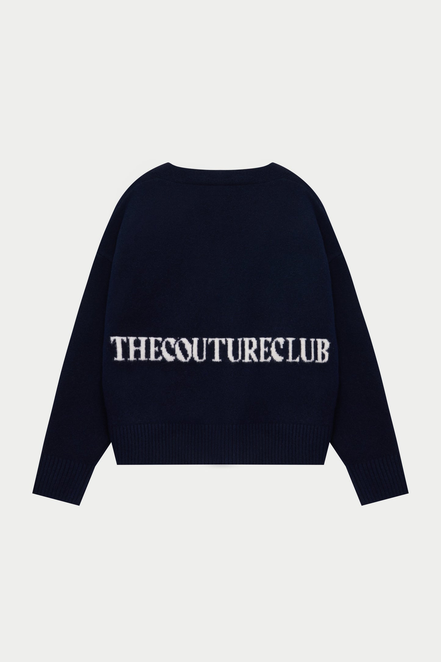 COPYRIGHT BRUSHED KNIT CARDIGAN - NAVY