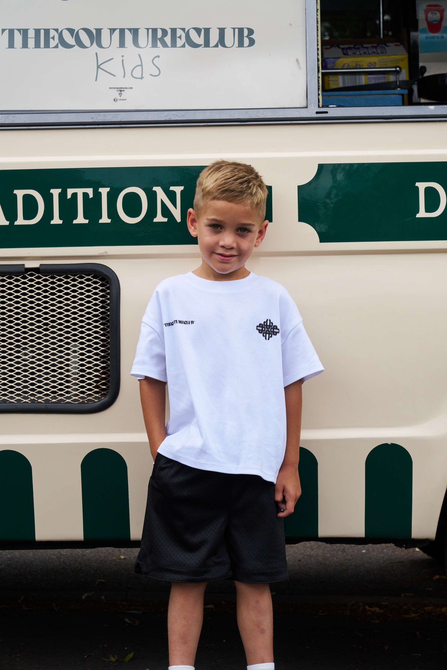 JUNIOR MOTION BLURRED T-SHIRT - WHITE
