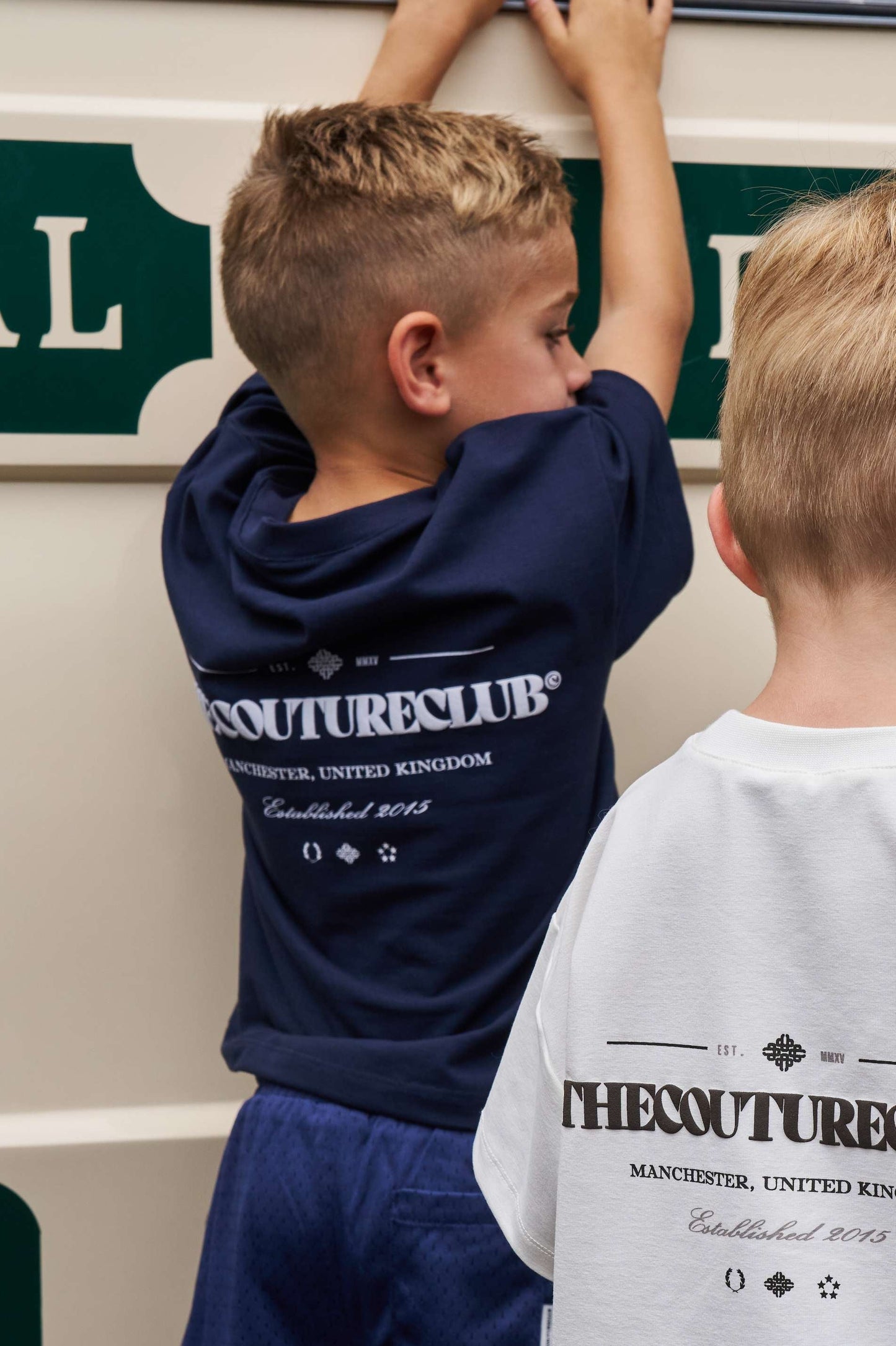 JUNIOR COPYRIGHT MULTI GRAPHIC T-SHIRT - NAVY