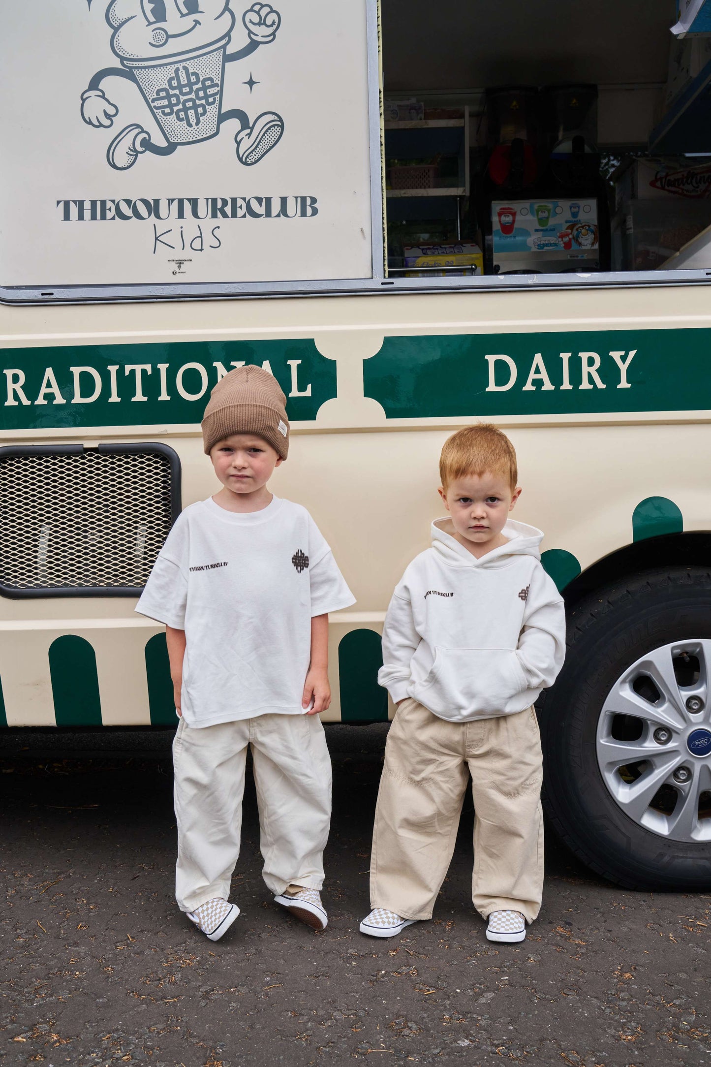 KIDS MOTION BLURRED T-SHIRT - OFF WHITE