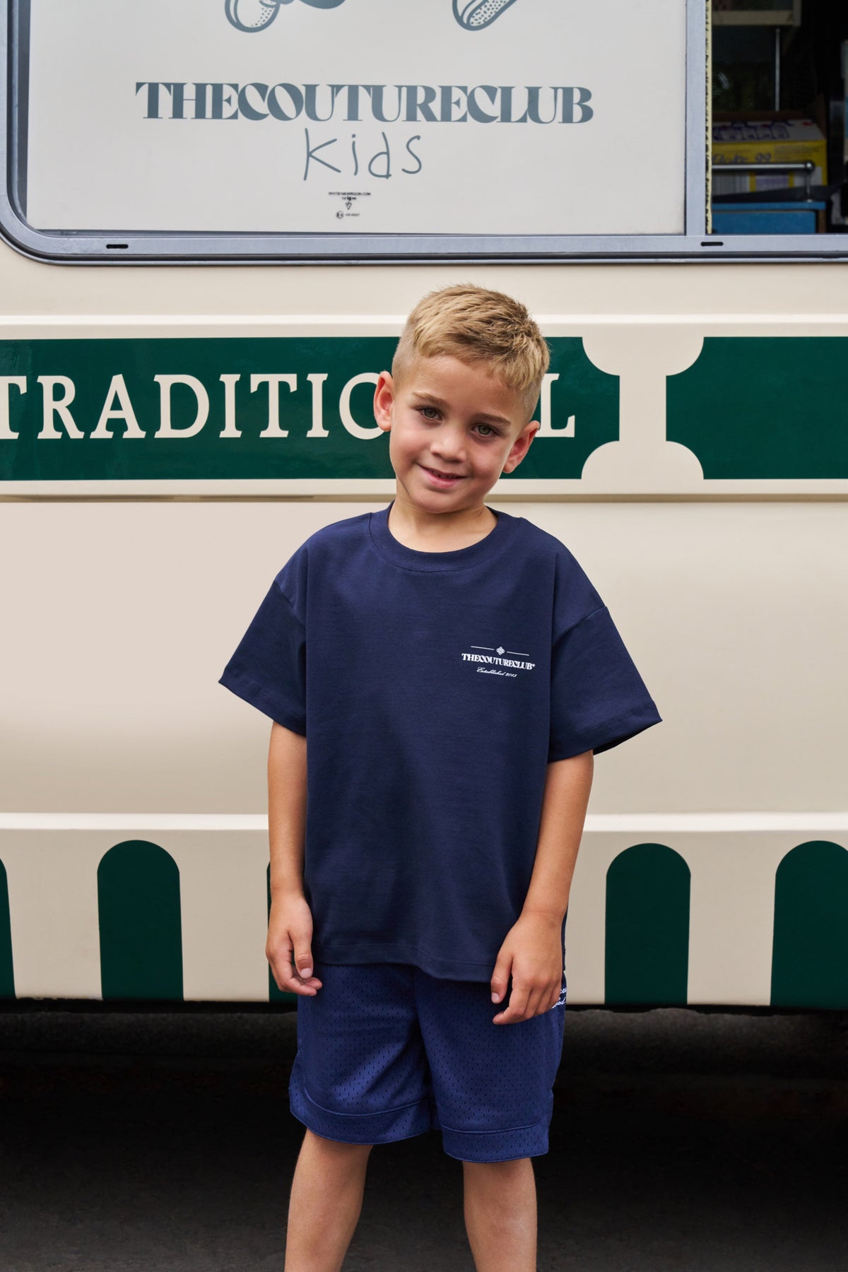 JUNIOR COPYRIGHT MULTI GRAPHIC T-SHIRT - NAVY