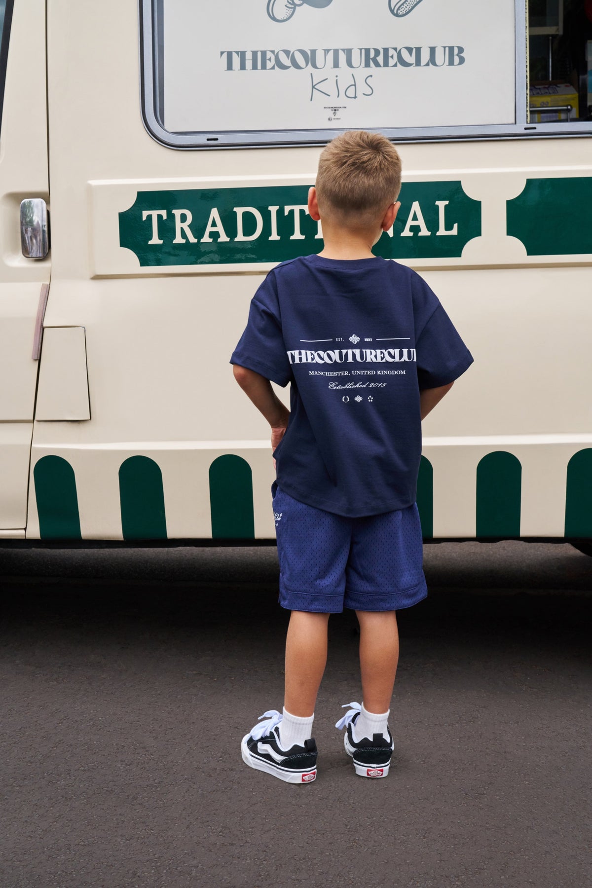 JUNIOR COPYRIGHT MULTI GRAPHIC T-SHIRT - NAVY