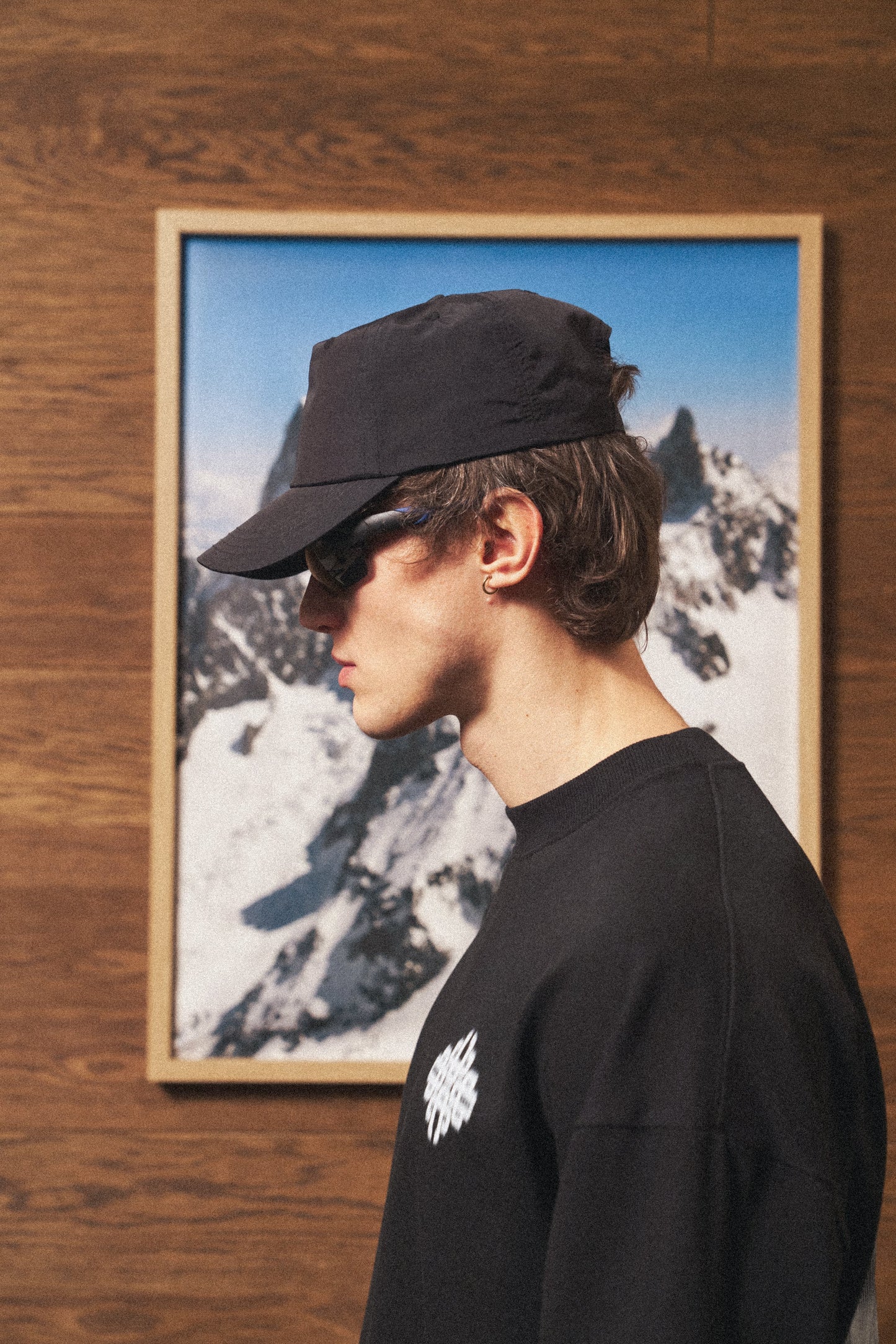 5 PANEL NYLON CAP - BLACK