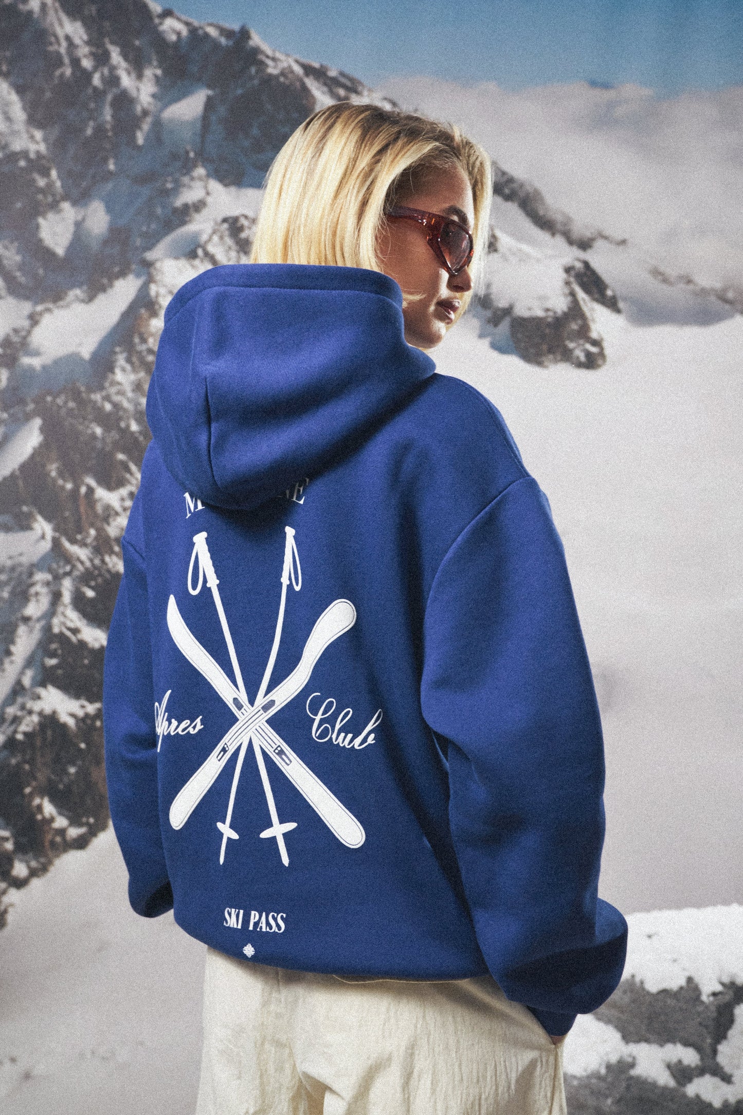 APRES GRAPHIC OVERSIZED HOODIE - DARK NAVY