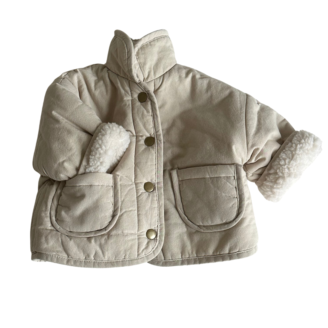 *PRE-ORDER* Reversible Teddy Coat - Stone
