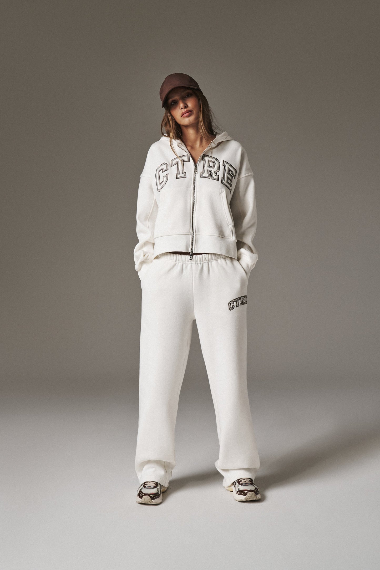 CTRE WIDE LEG JOGGERS - OFF WHITE