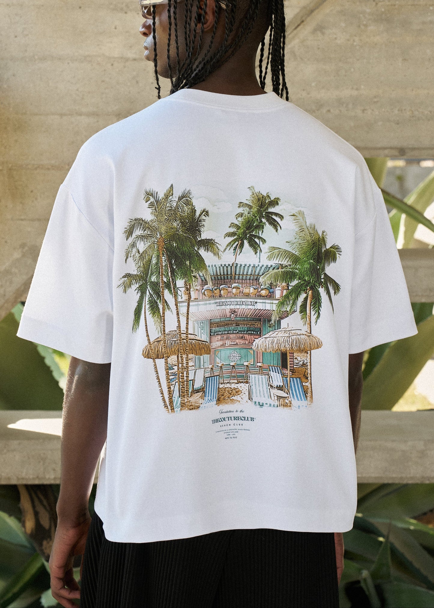 BEACH CLUB GRAPHIC T-SHIRT - WHITE
