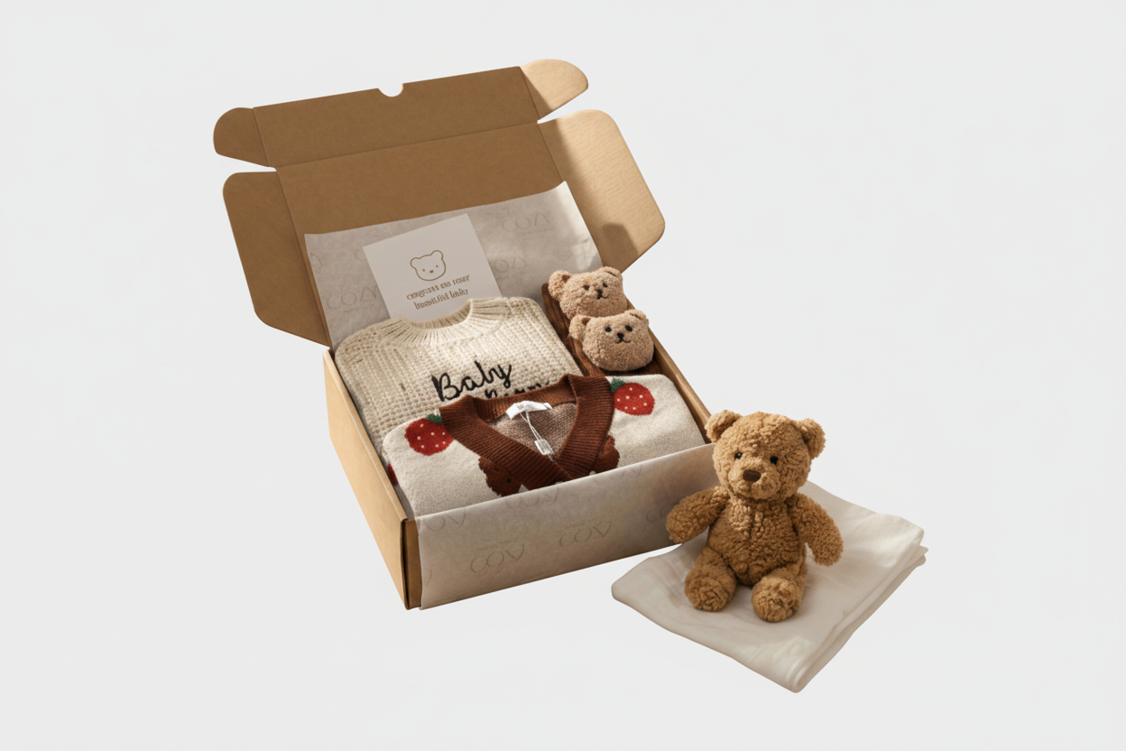 The Cozy Knit Bear Personalised Gift Box
