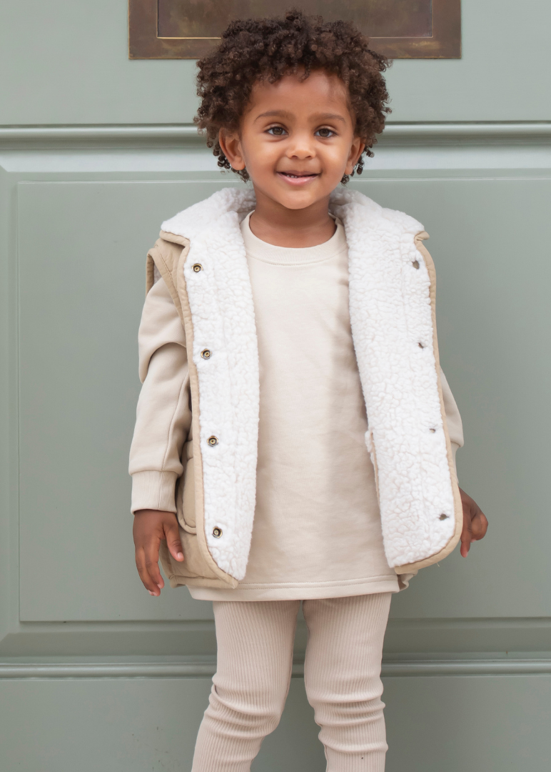 Reversible Teddy Body Warmer in Brown