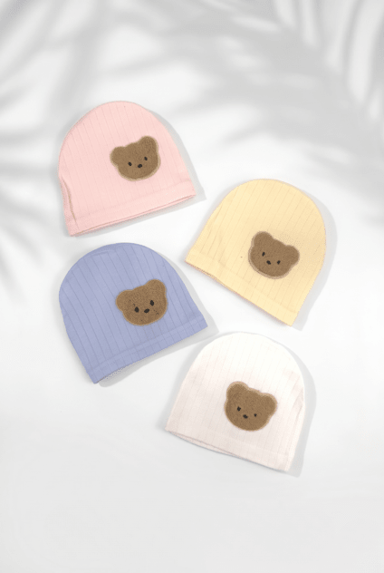 Boucle Bear Hat Super Soft Ribbed - Cozy Crew Club