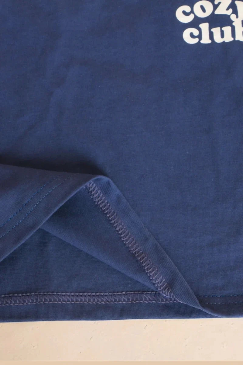 Cozy Crew Club Graphic Tee - Navy - Cozy Crew Club