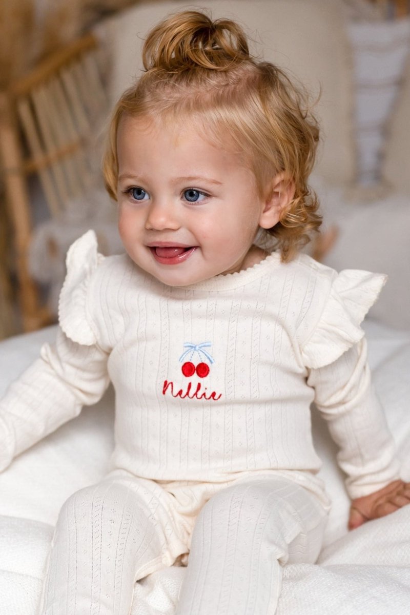 Knitted Cherry Romper - Cozy Crew Club