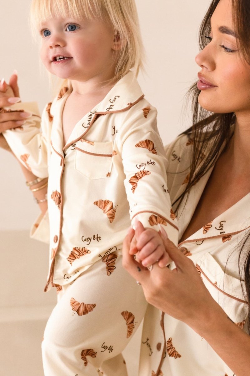 Mini COZY Croissant Club Pyjamas - Cozy Crew Club