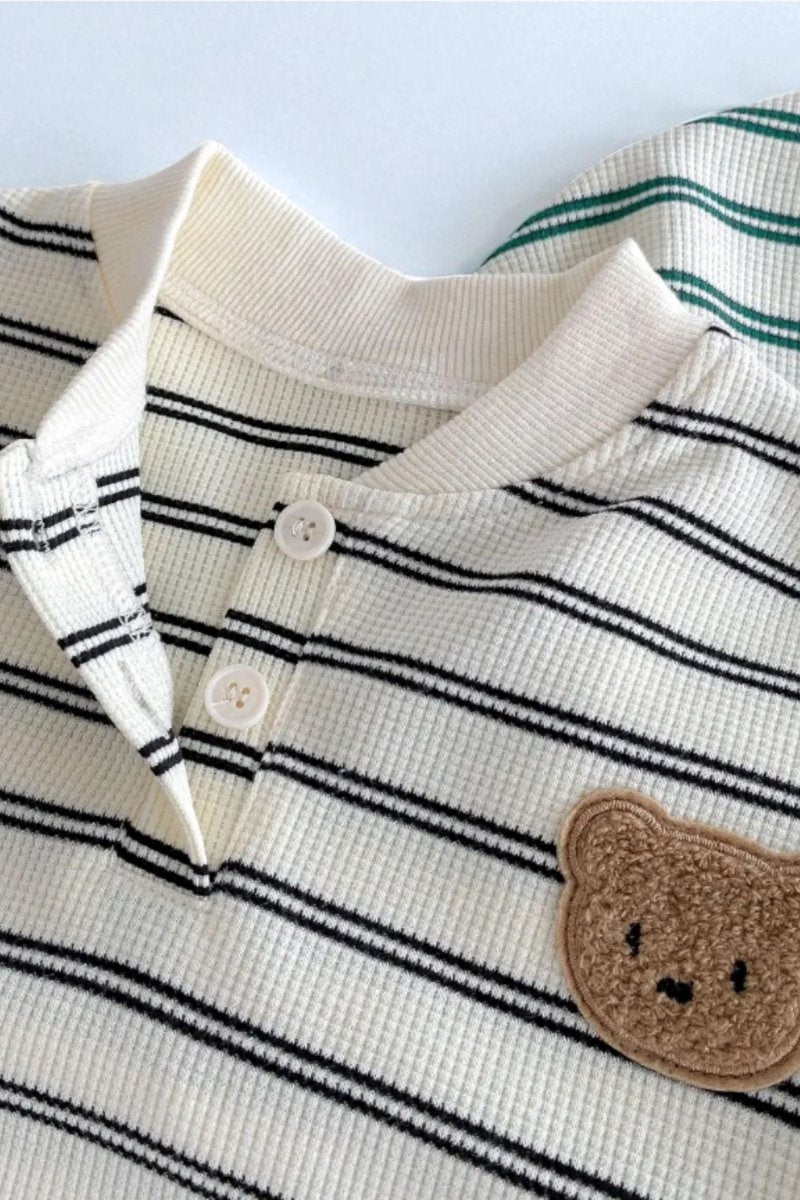 The Striped Polo Bear Tracksuit - Cozy Crew Club