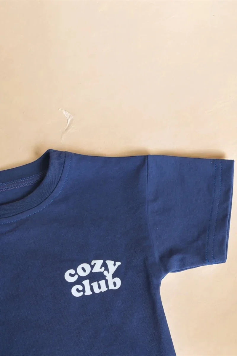 Cozy Crew Club Graphic Tee - Navy - Cozy Crew Club