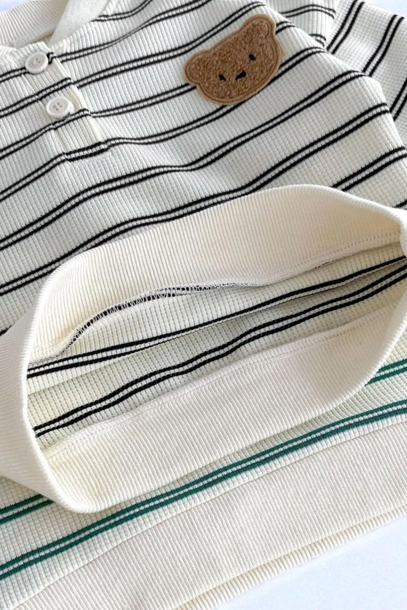 The Striped Polo Bear Tracksuit - Cozy Crew Club