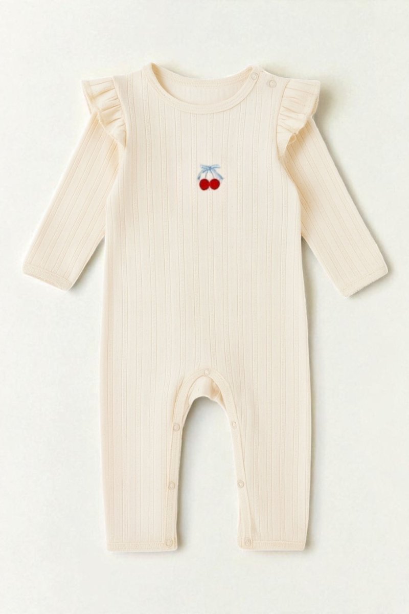 Knitted Cherry Romper - Cozy Crew Club