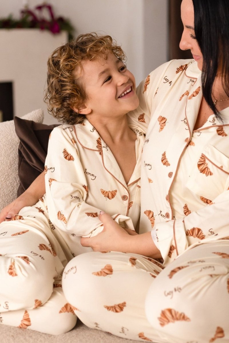 Mini COZY Croissant Club Pyjamas - Cozy Crew Club