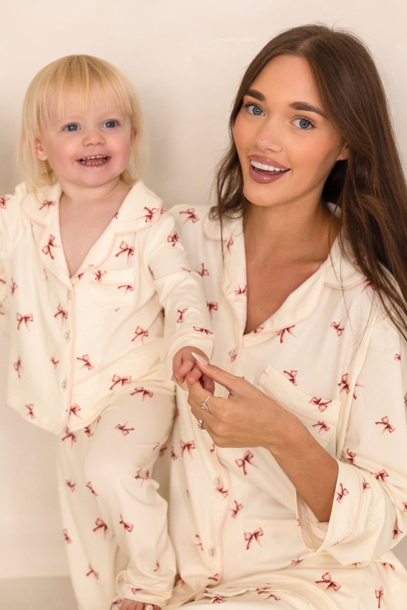 Adult COZY Rosy Ribbon Pyjamas - Cozy Crew Club