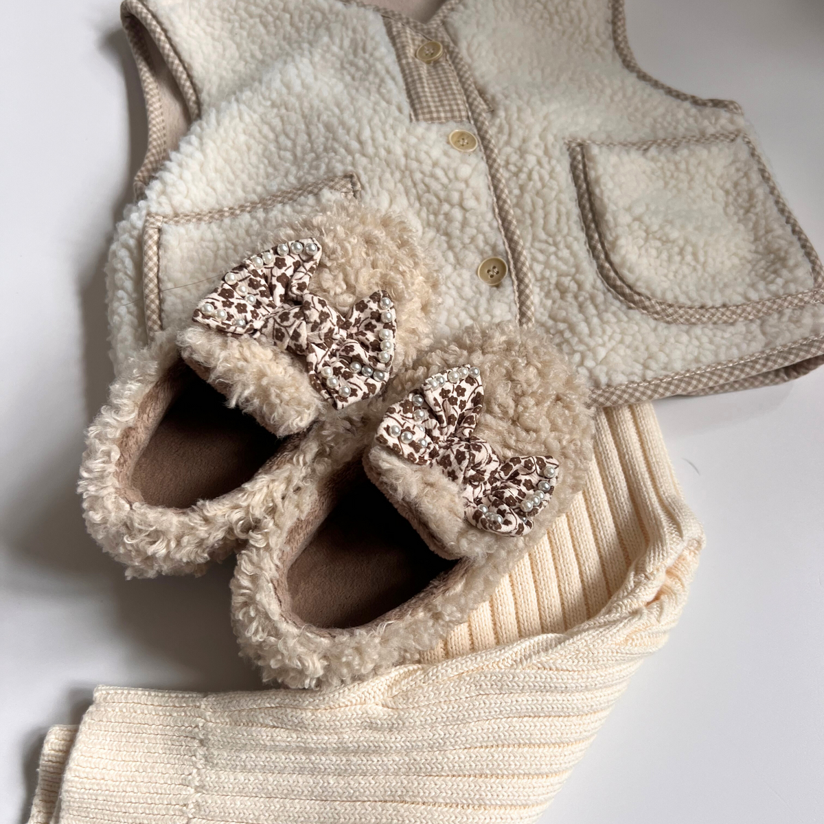 Sleeveless Teddy Coat