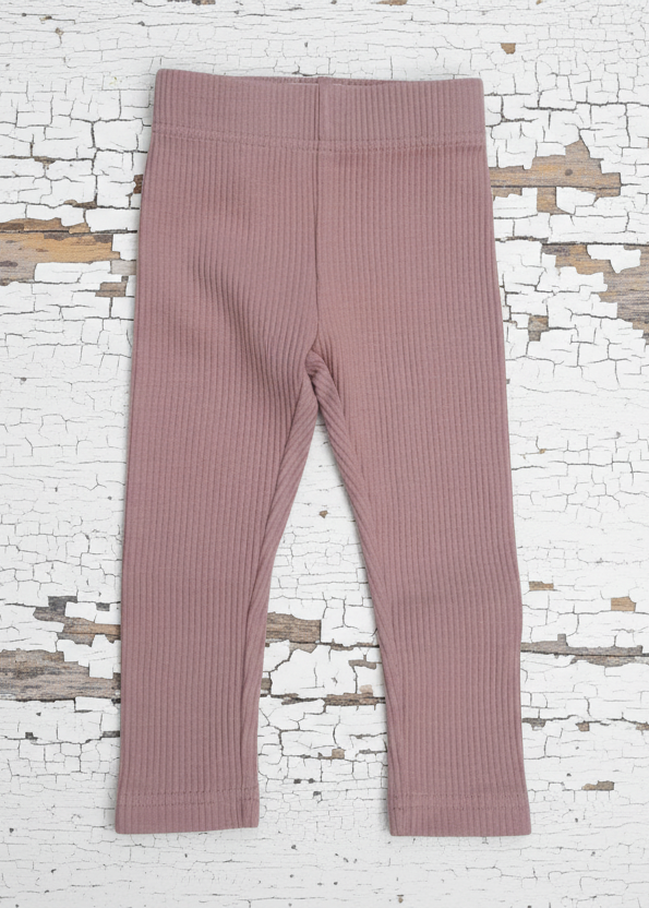 Ribbed Leggings in Pink
