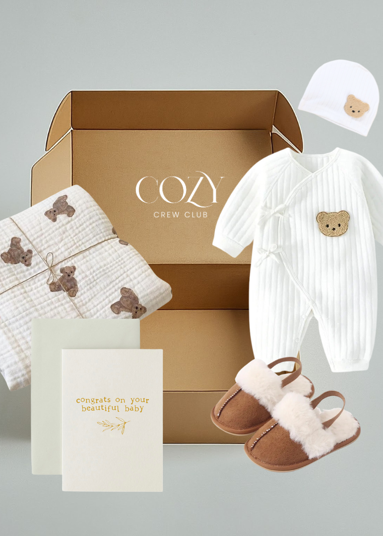 The Cozy Boucle Baby Bear Personalised Gift Box