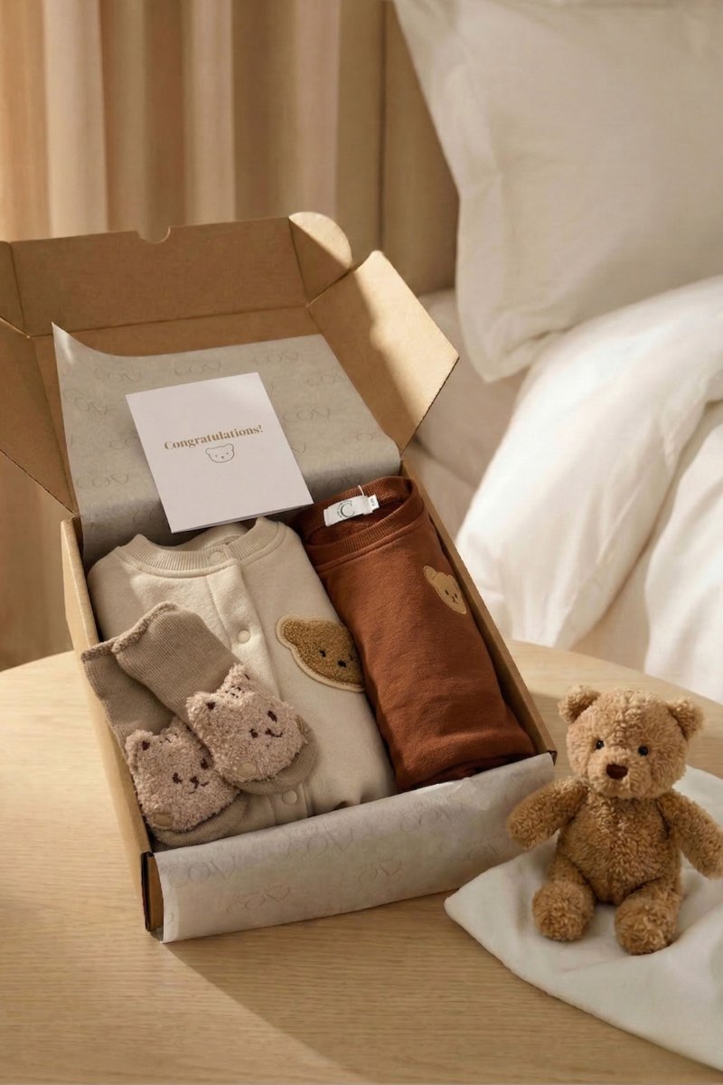 The Cozy Ultimate Bear Tracksuit + Playsuit + Socks Personalised Gift Box - Cozy Crew Club