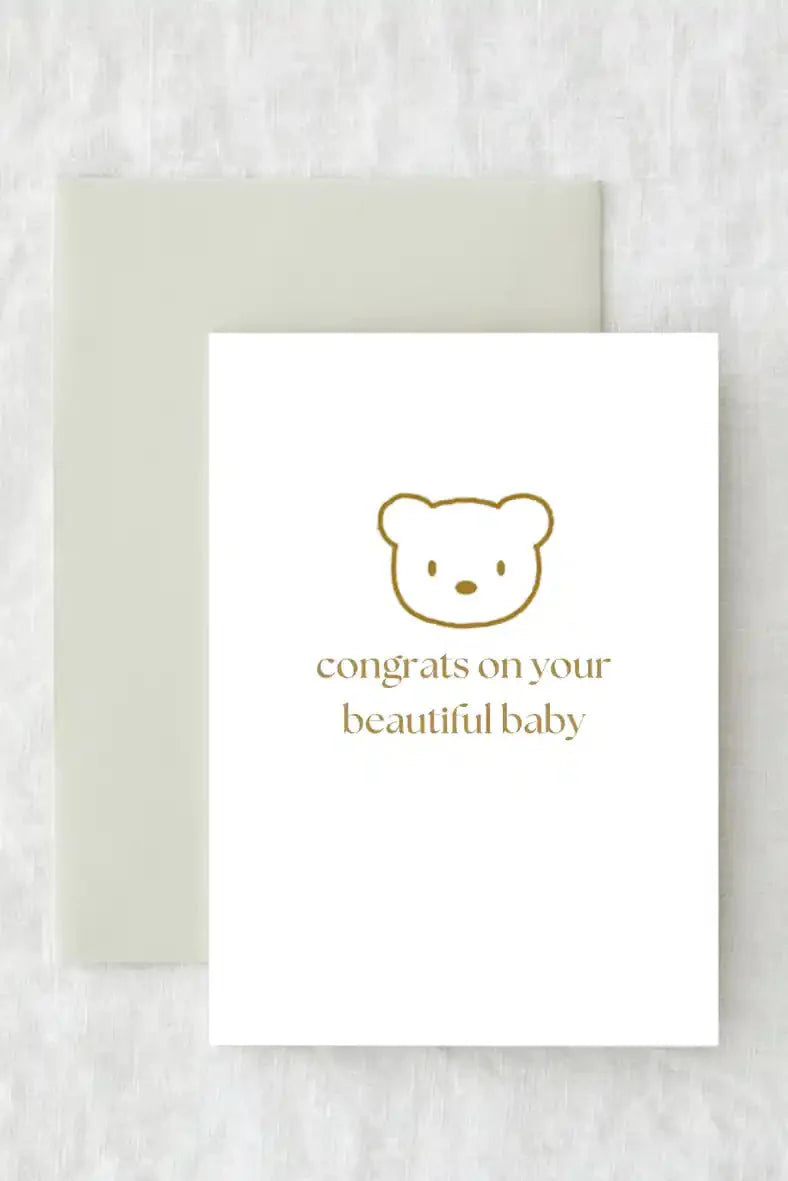 Congrats On Your Beautiful Baby - Gift Card - Cozy Crew Club