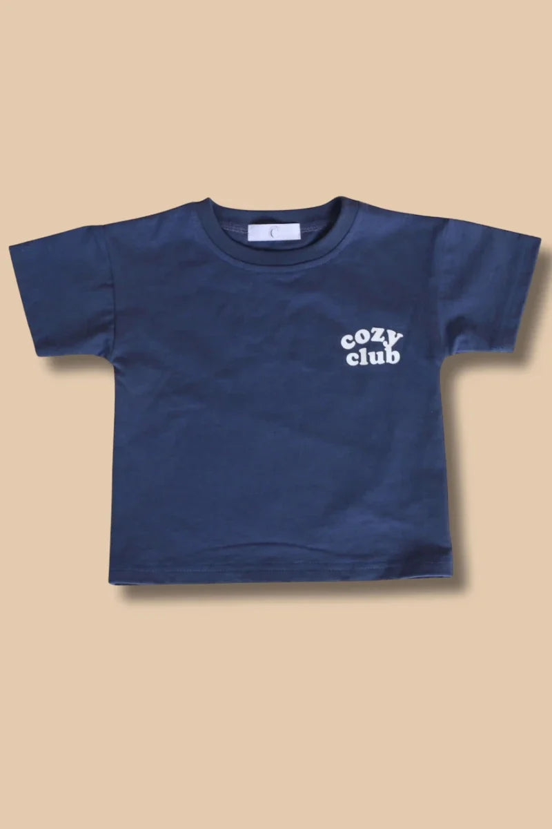 Cozy Crew Club Graphic Tee - Navy - Cozy Crew Club