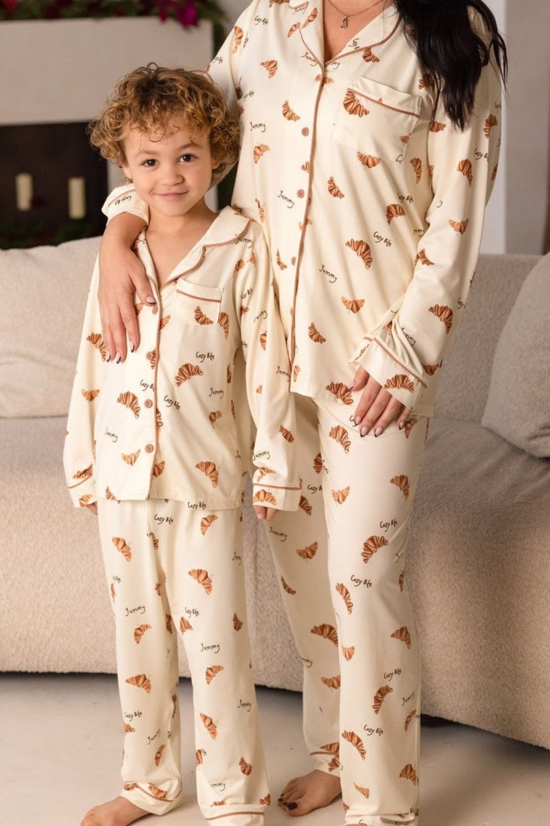 Mini COZY Croissant Club Pyjamas - Cozy Crew Club