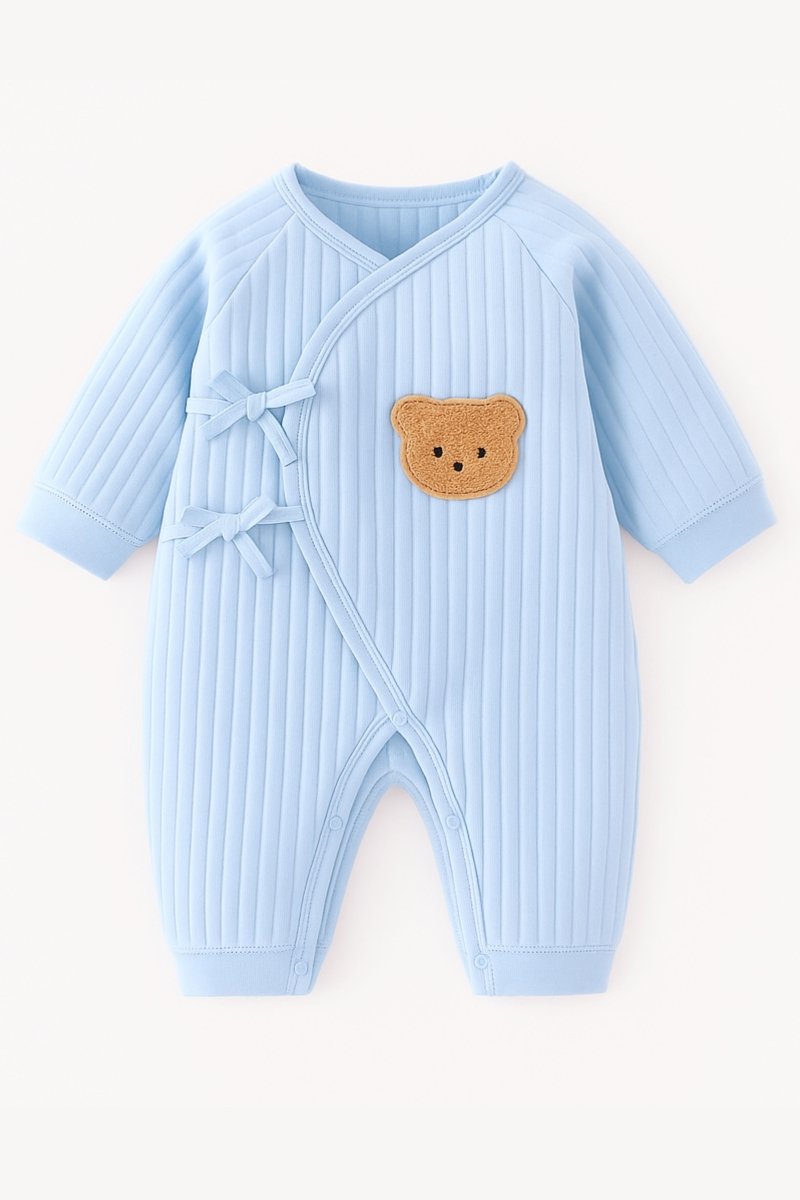 The Cozy Blue Boucle Baby Bear & Blue Rainbow Personalised Gift Box - Cozy Crew Club