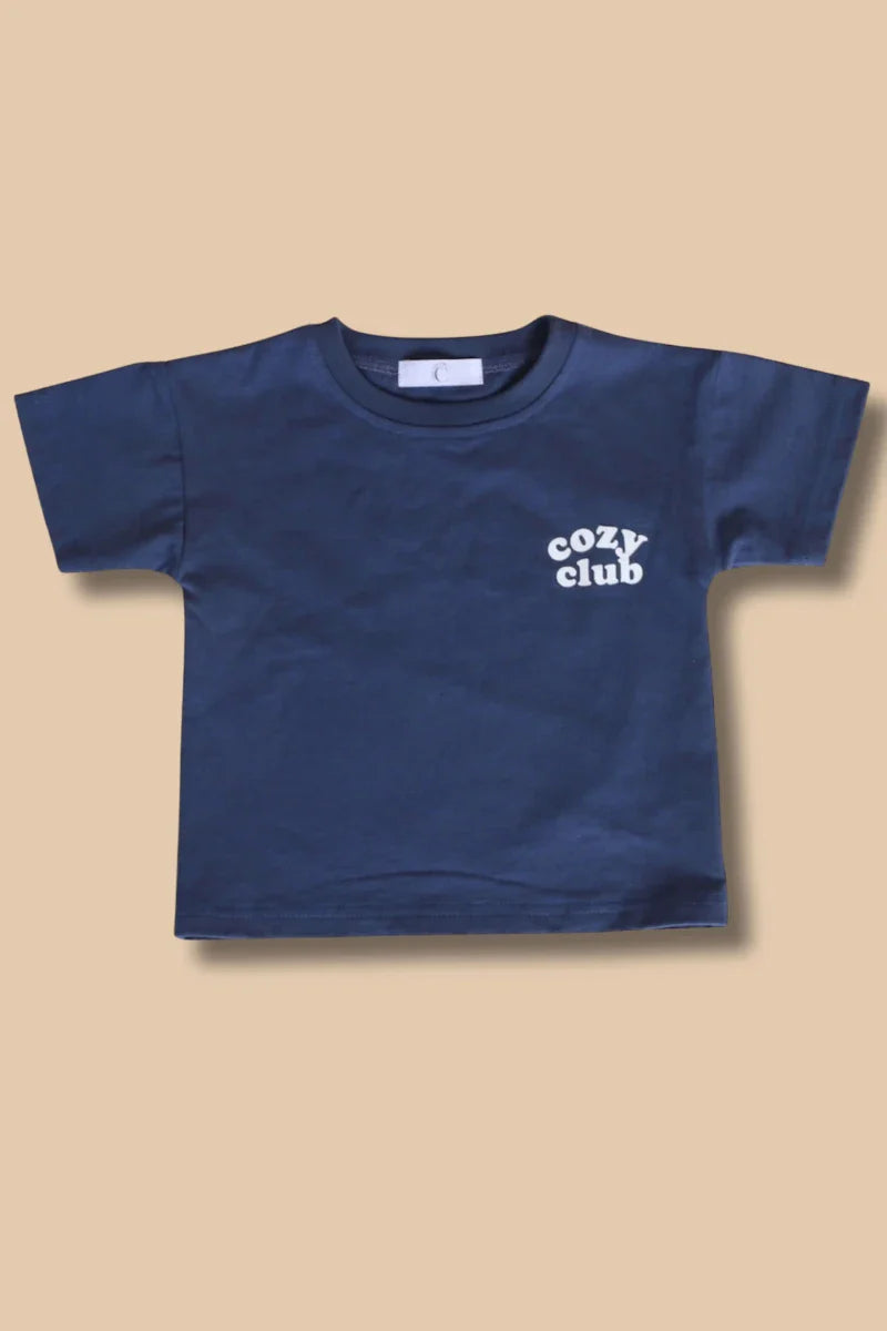 Cozy Crew Club Graphic Tee - Navy - Cozy Crew Club